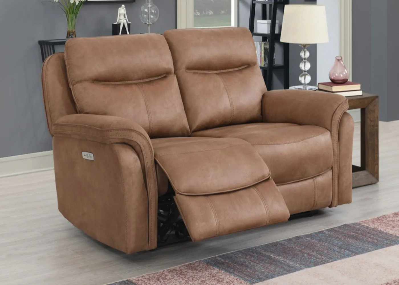 Claremont Electric Reclining Sofa in Sahara Colour by Annaghmore