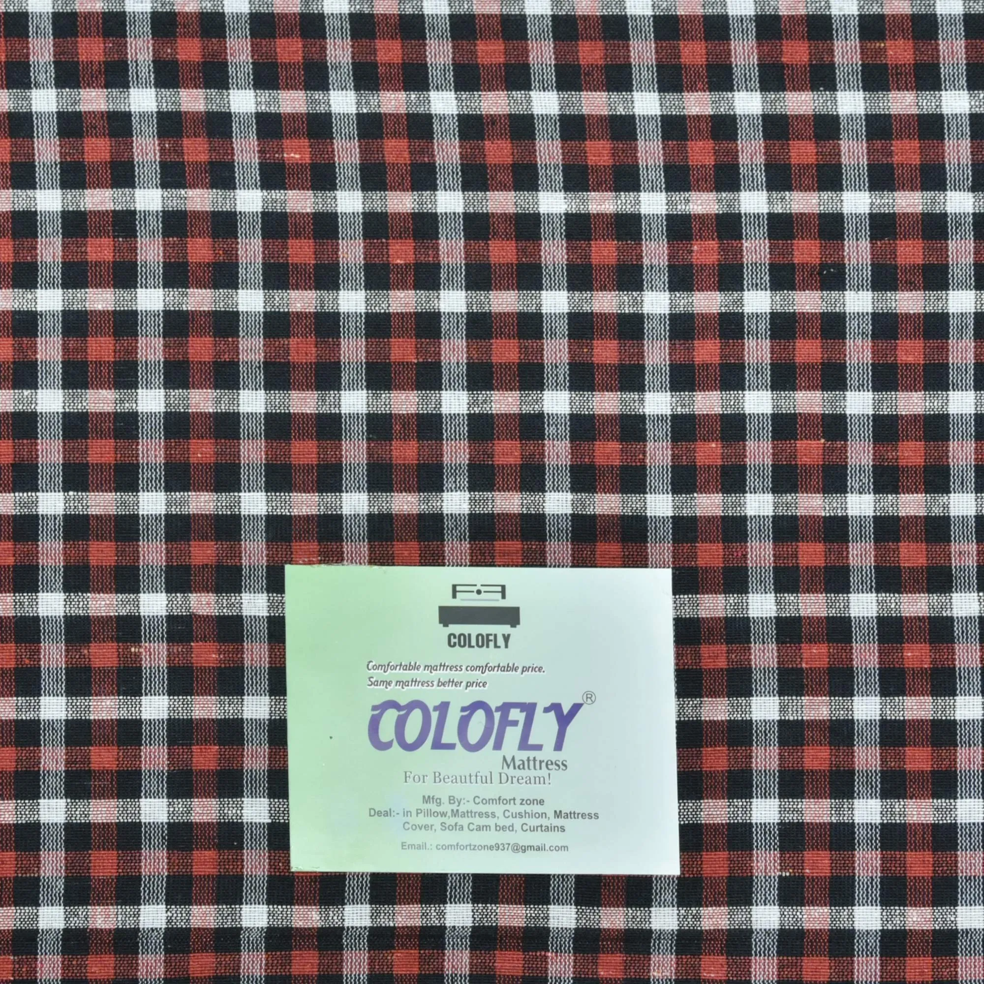 COLOFLY 72x35x2 Inch Pu Foam Single Bed Mattress, Red & White