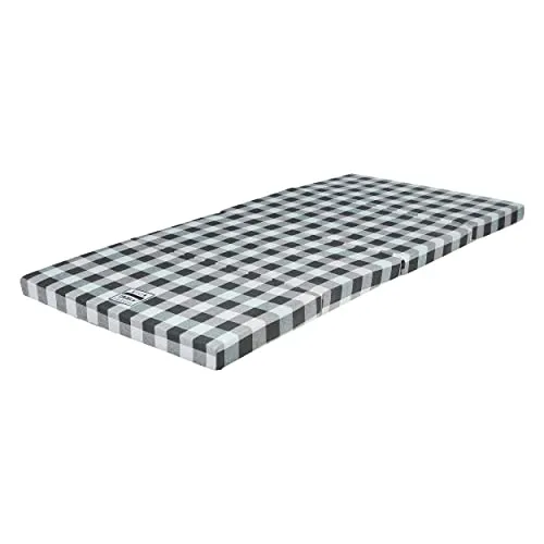 COLOFLY Dual Comfort Reversible | Foldable UHD Foam | Single Bed Mattress | 4 Fold White-Black | (72x35x2)