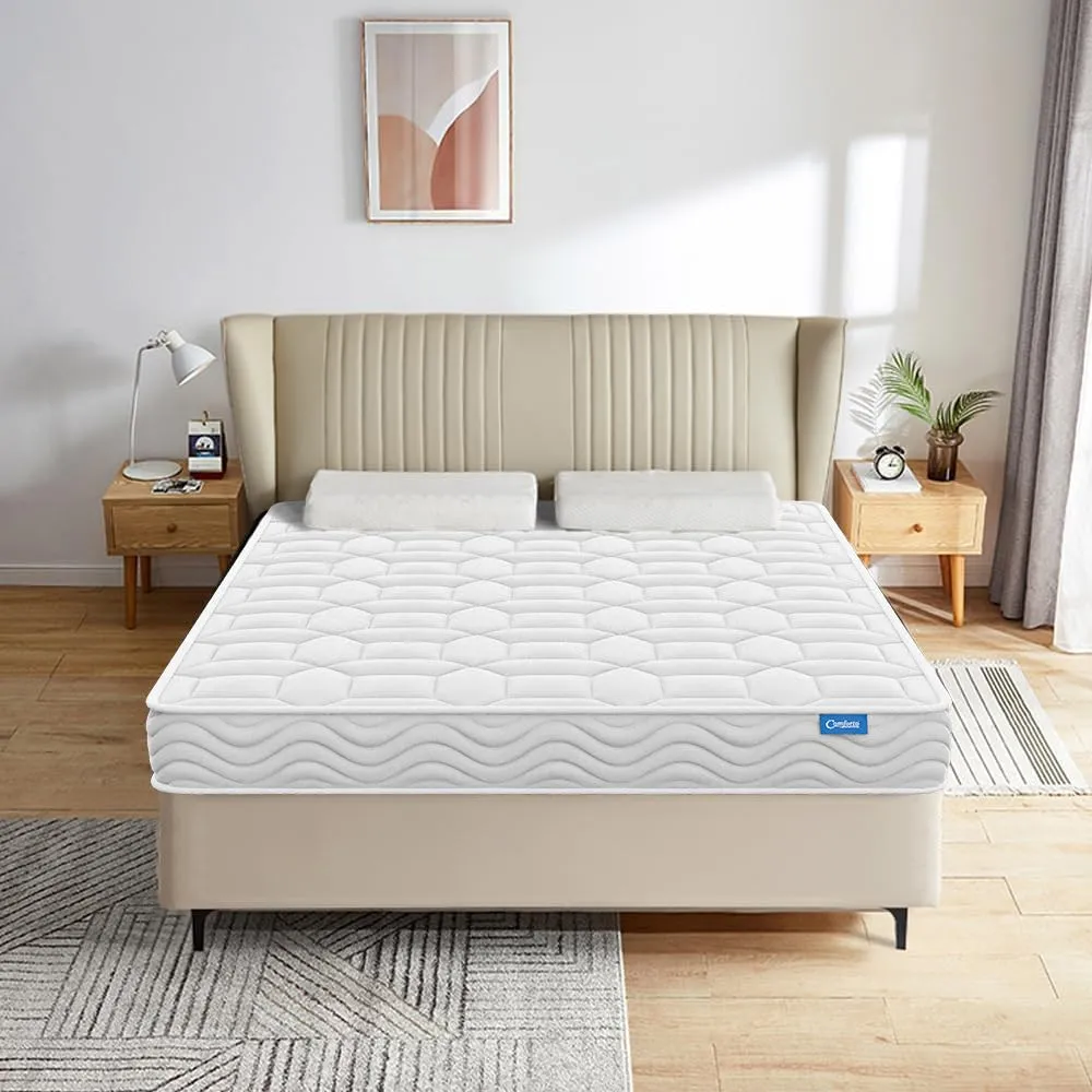 Comforto Luxe | Pure Nirvana Mattress | 100% Natural Latex Mattress | Organic Mattress | Medium Firm Comfort | Eurotop Luxury Feel | Double Size Mattress | 72x48x6 Inches