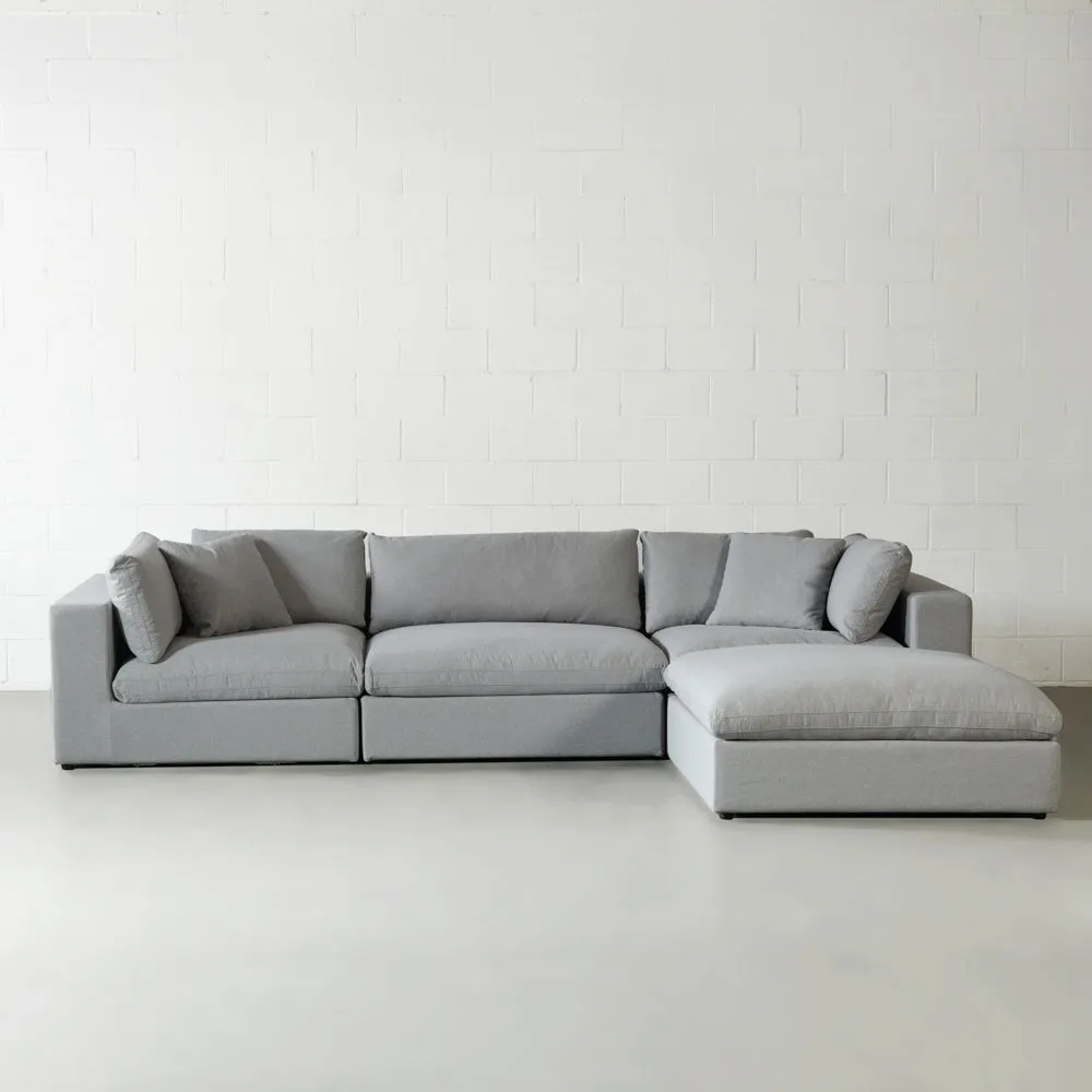 COSMIC - Grey Fabric Modular Sectional (4 piece)