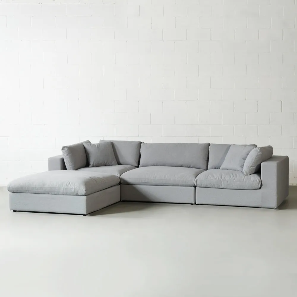 COSMIC - Grey Fabric Modular Sectional (4 piece)