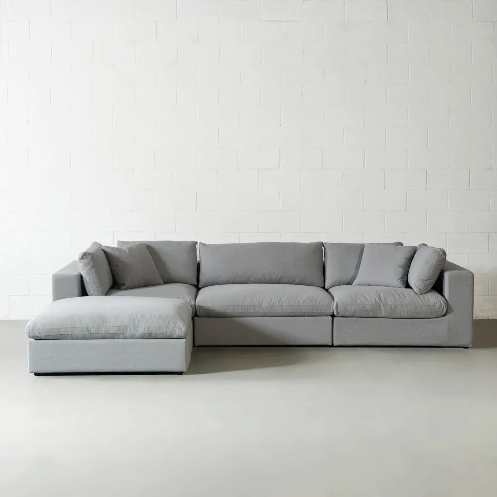 COSMIC - Grey Fabric Modular Sectional (4 piece)