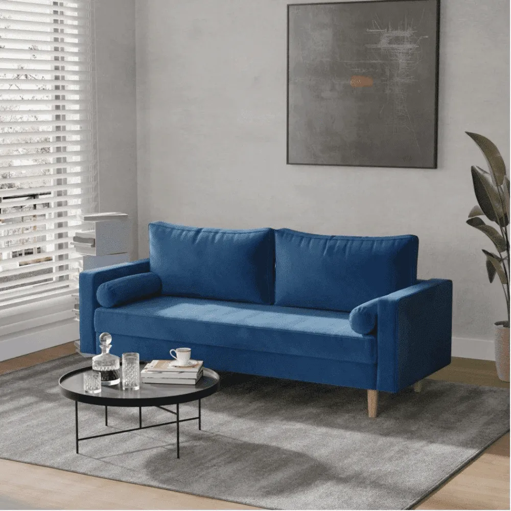 Craftmen Modern Sofa Set in Suede Fabric