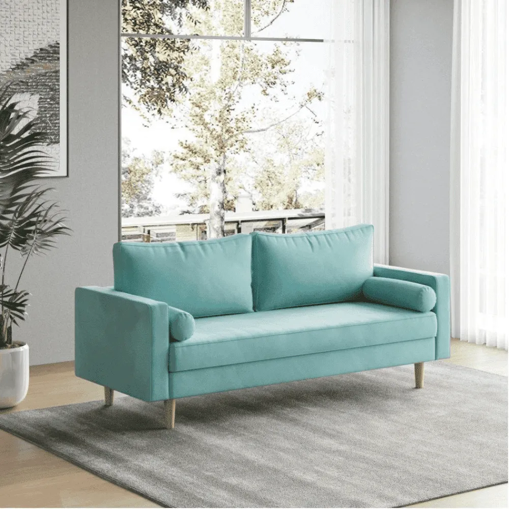 Craftmen Modern Sofa Set in Suede Fabric