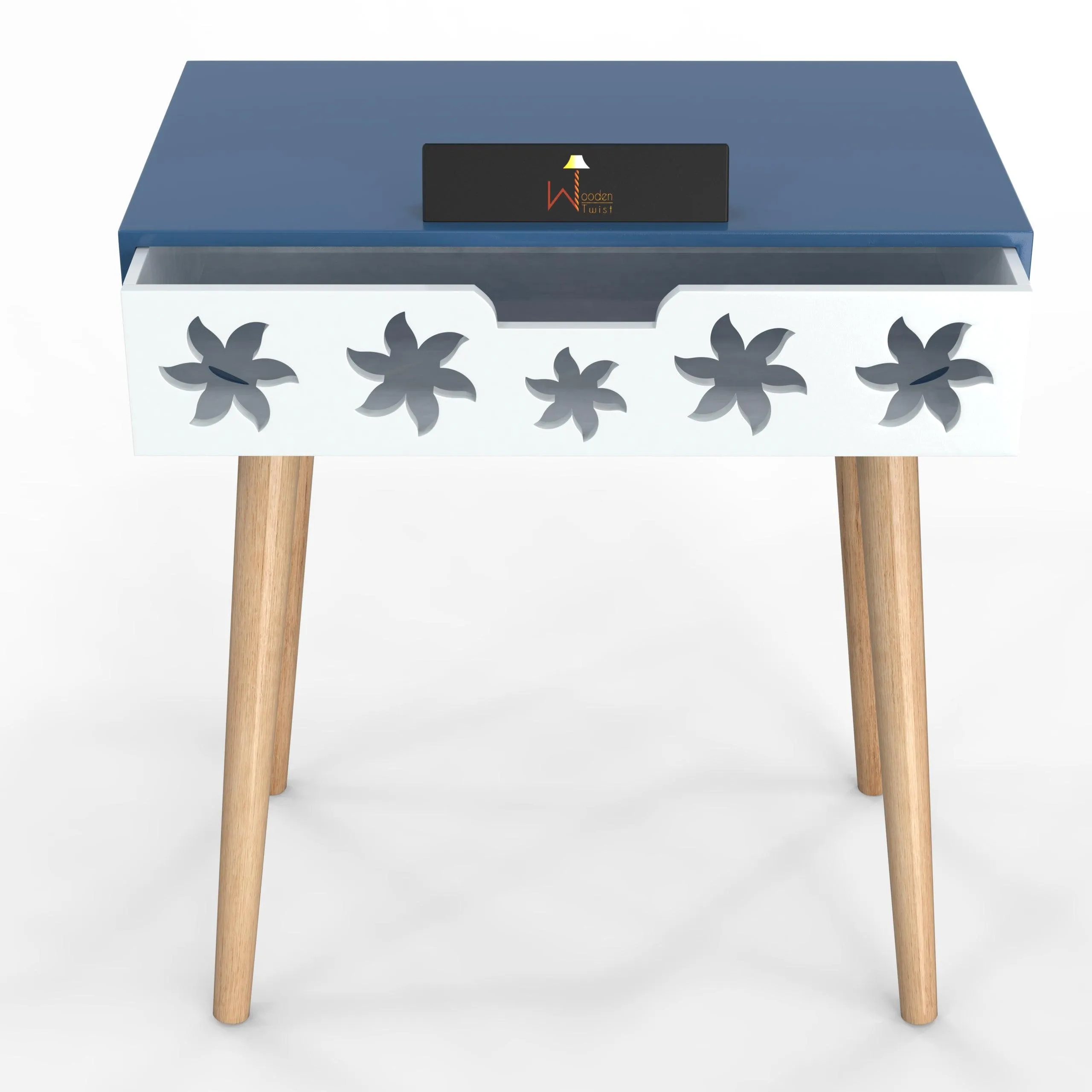 Estrella Wooden Bedside Table With Storage Drawer Nightstand