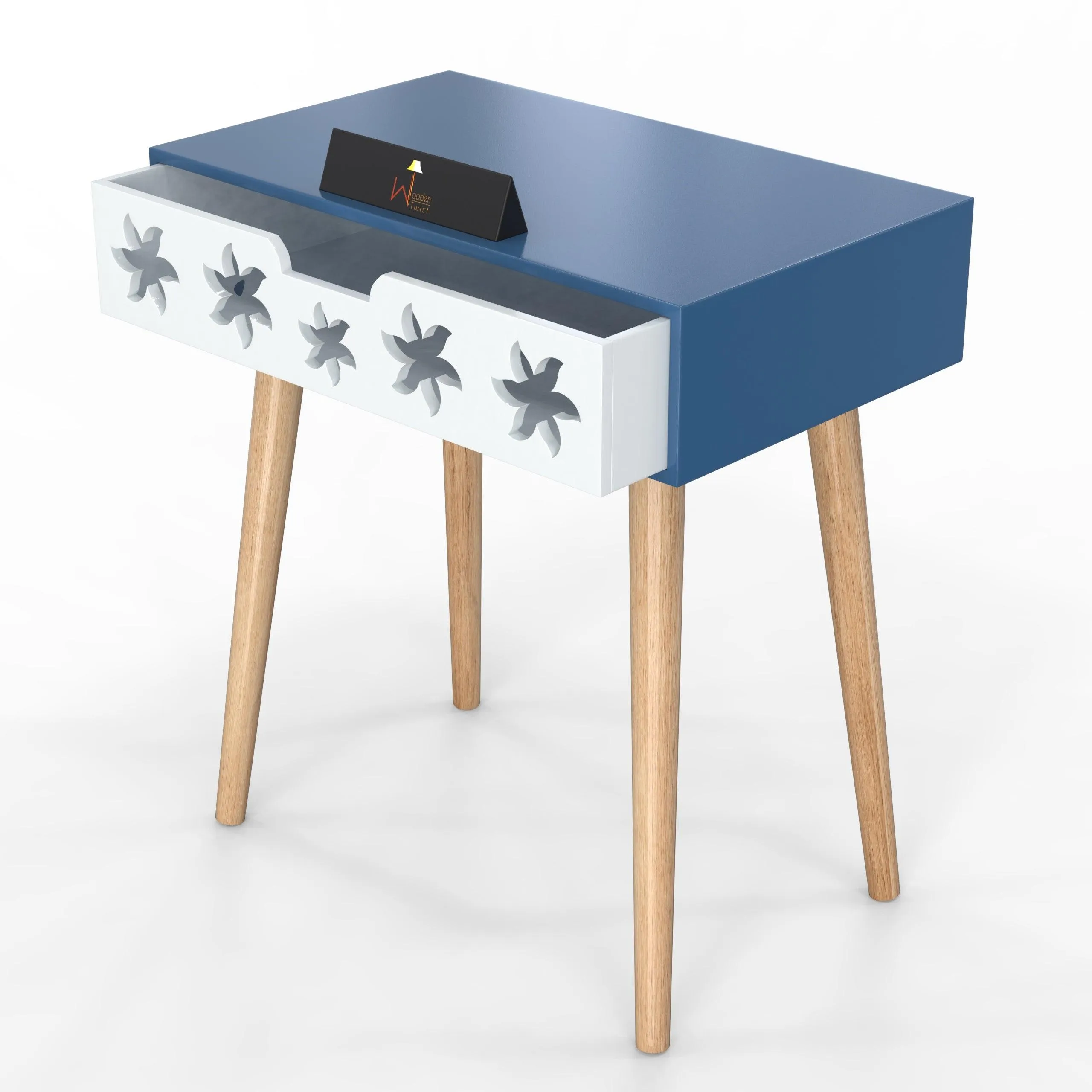 Estrella Wooden Bedside Table With Storage Drawer Nightstand