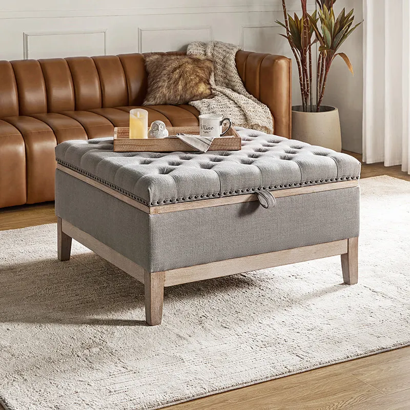 Flora Upholstered Storage Cocktail Ottoman