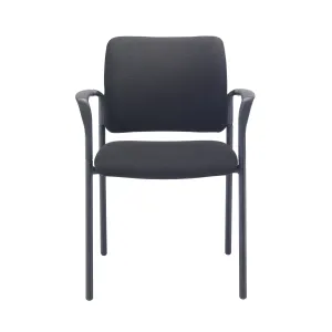 Florence Arm Chair 4 Leg Upholstered Black Frame