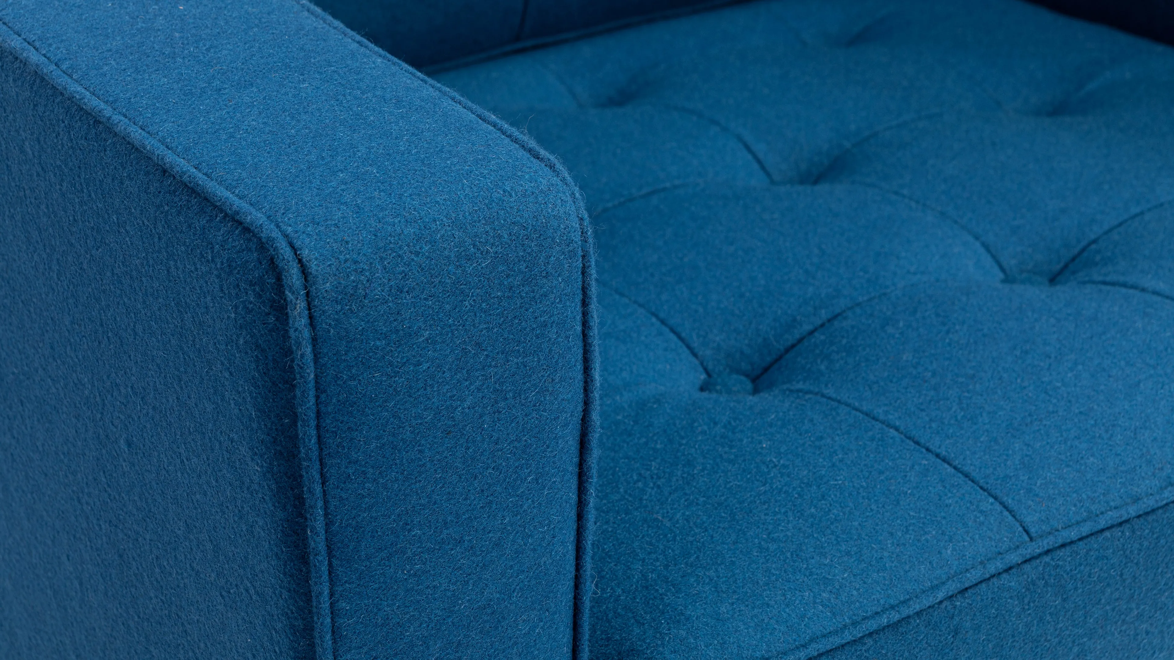 Florence - Florence Lounge Chair, Indigo Blue Wool