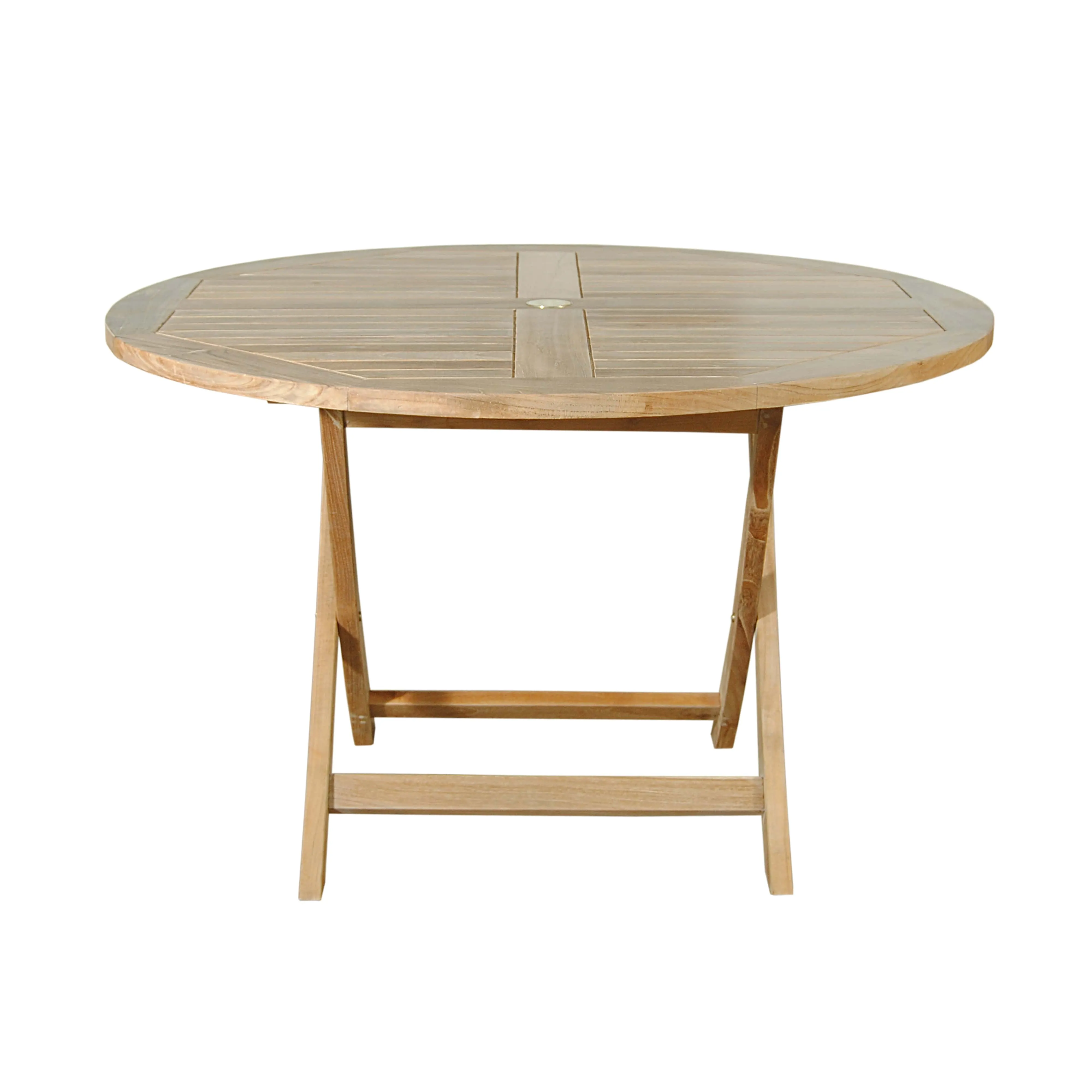 Fold   Carry 47" Round Table, Crafted Solid In Teak, Arrives In 5-9 Working Days & Delivered Free.