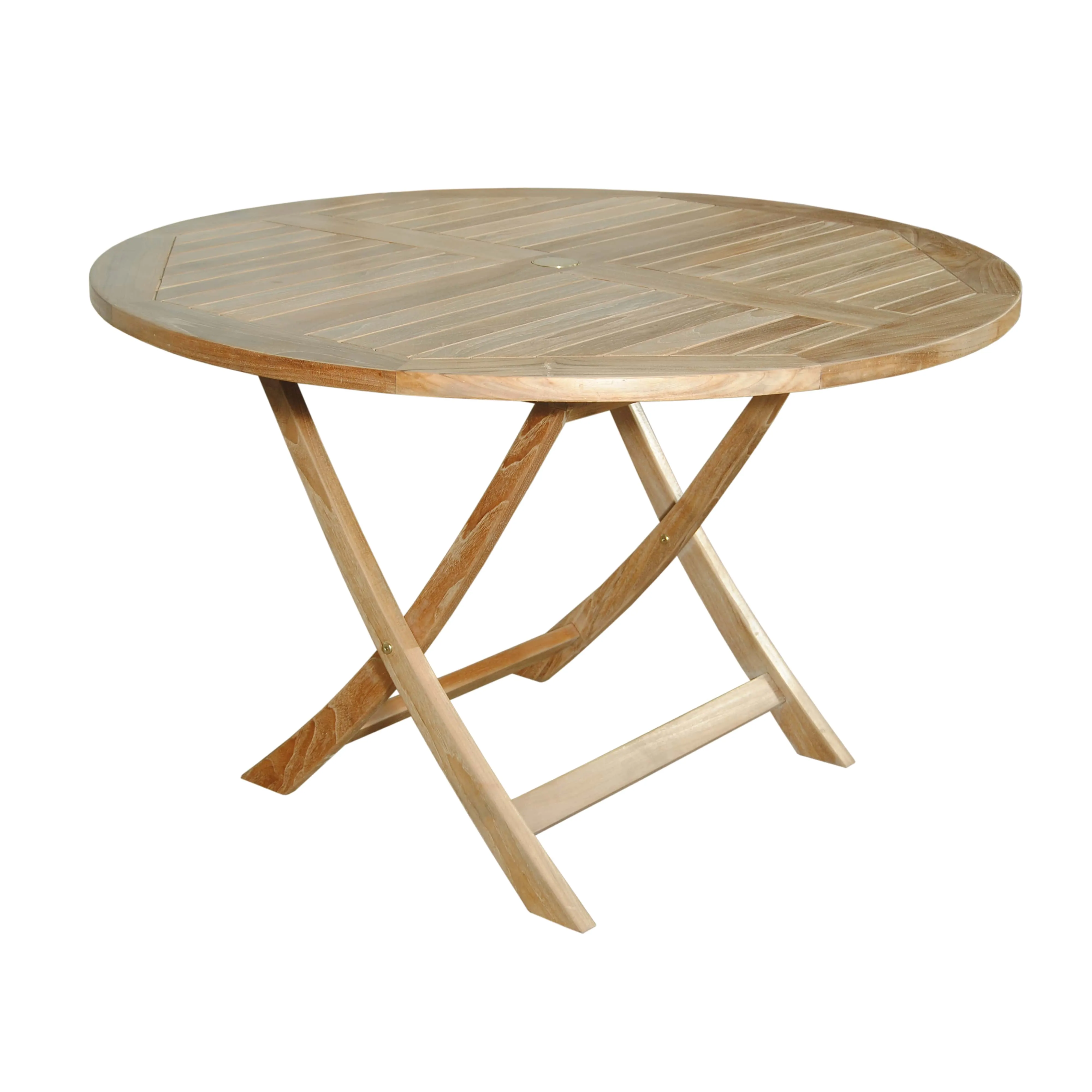 Fold   Carry 47" Round Table, Crafted Solid In Teak, Arrives In 5-9 Working Days & Delivered Free.