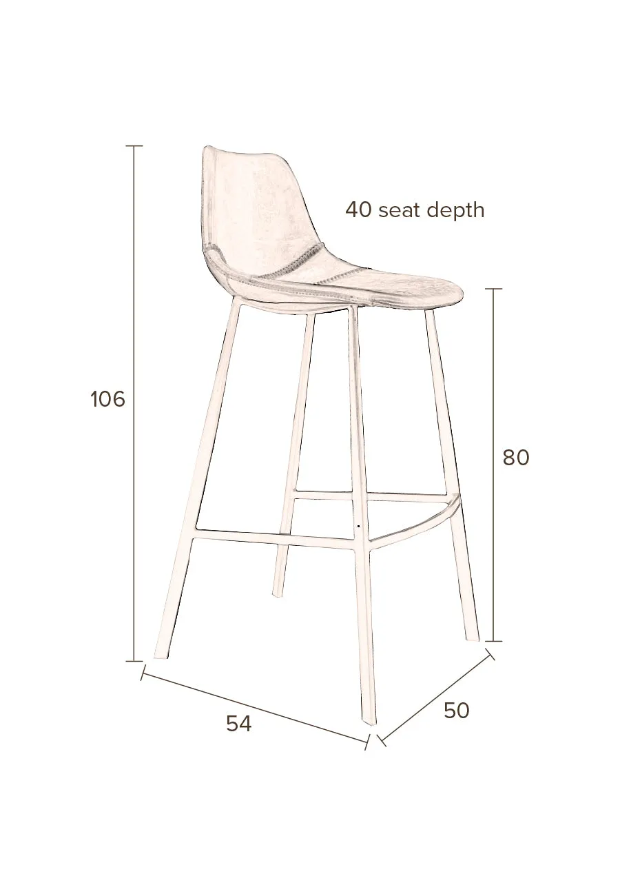 Franky Bar Stool by Dutchbone