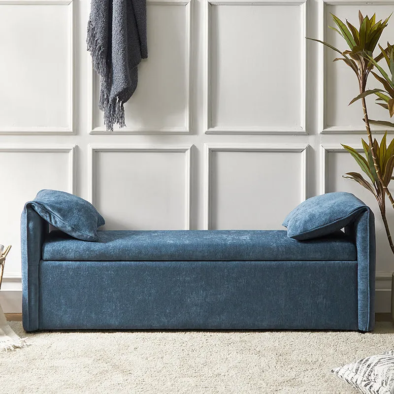 Gerardo Storage Bench with Elephant Ear-Shaped Pillows