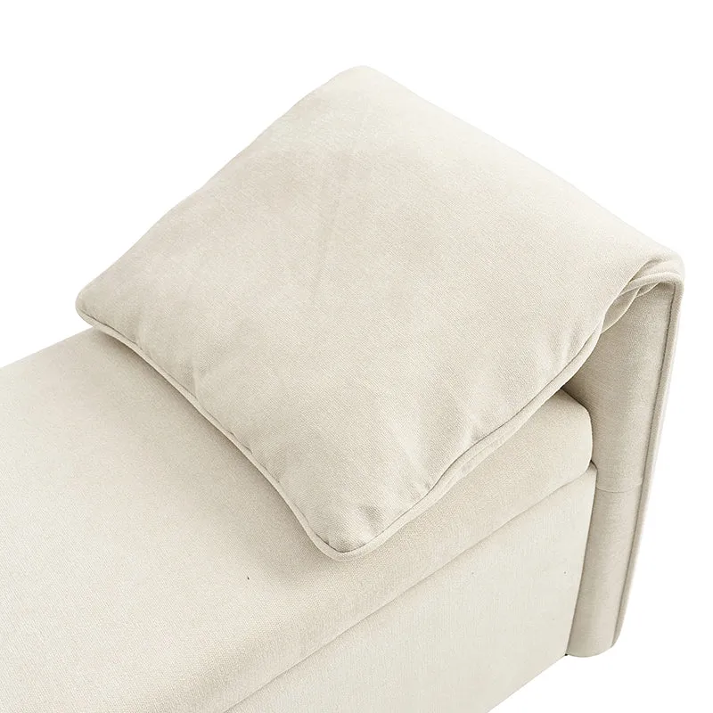 Gerardo Storage Bench with Elephant Ear-Shaped Pillows