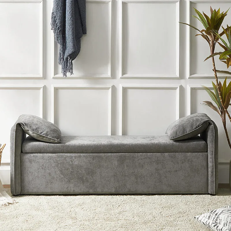 Gerardo Storage Bench with Elephant Ear-Shaped Pillows