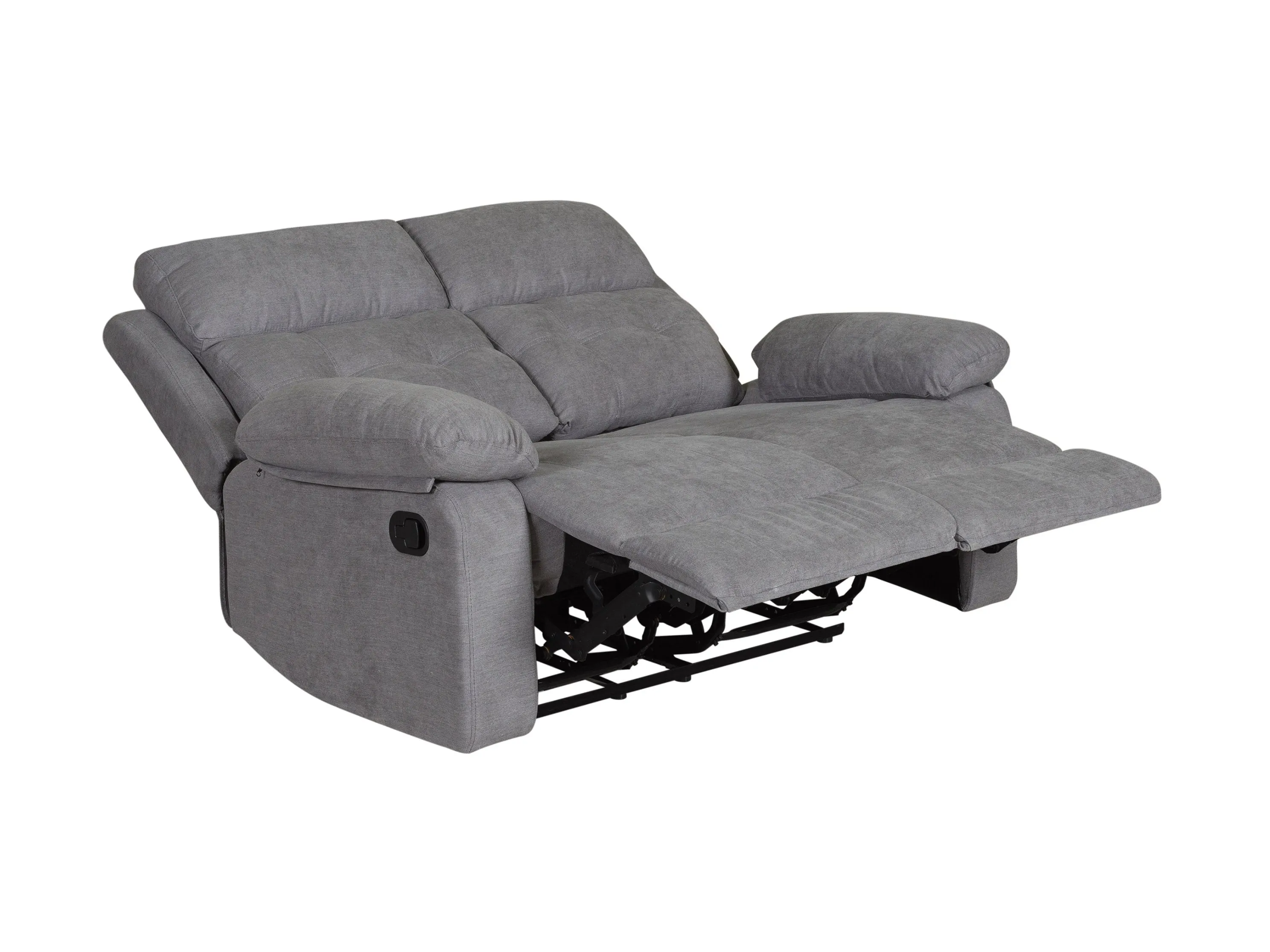 Grey 2 Seater Recliner Sofa