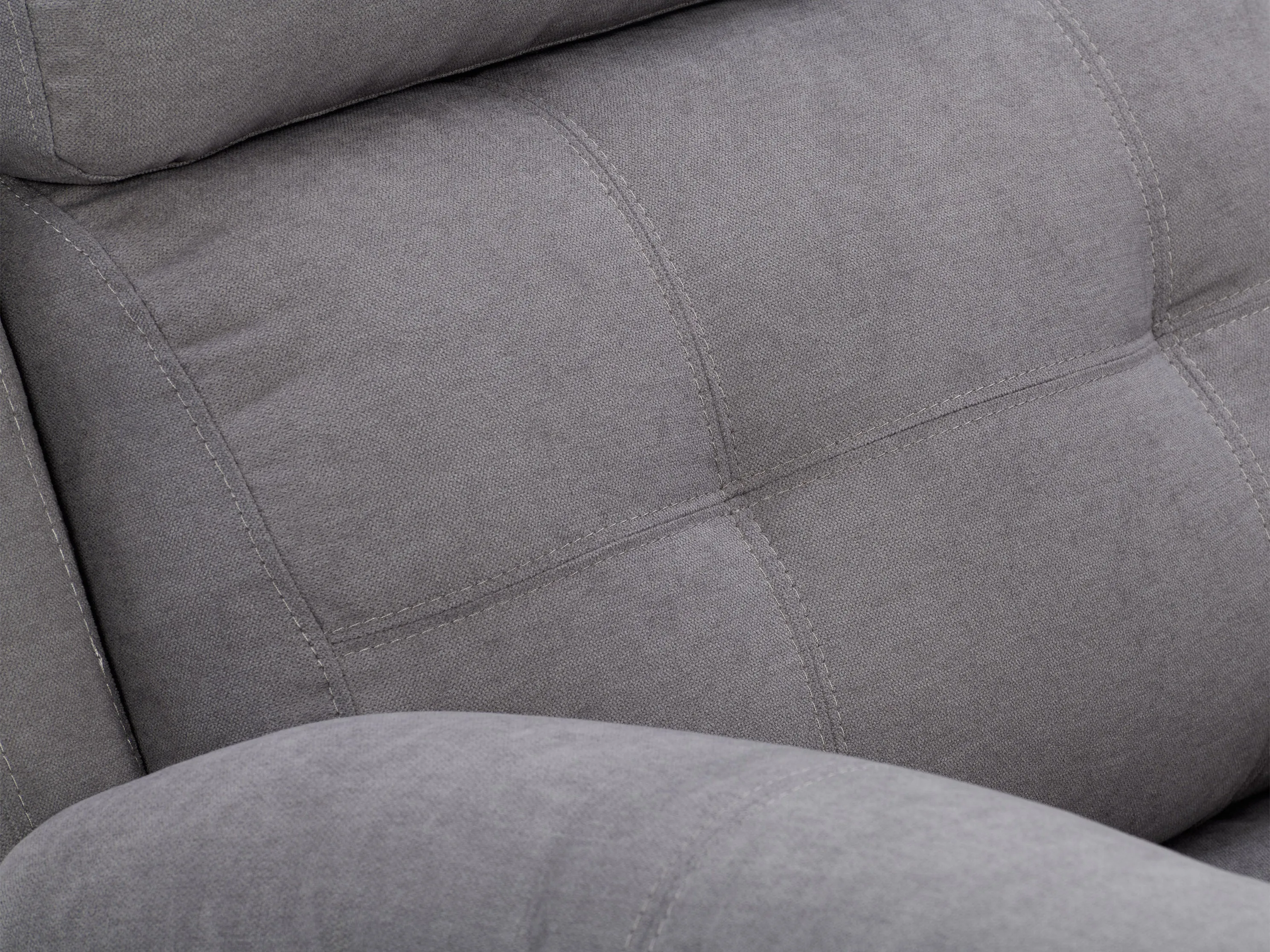 Grey 2 Seater Recliner Sofa