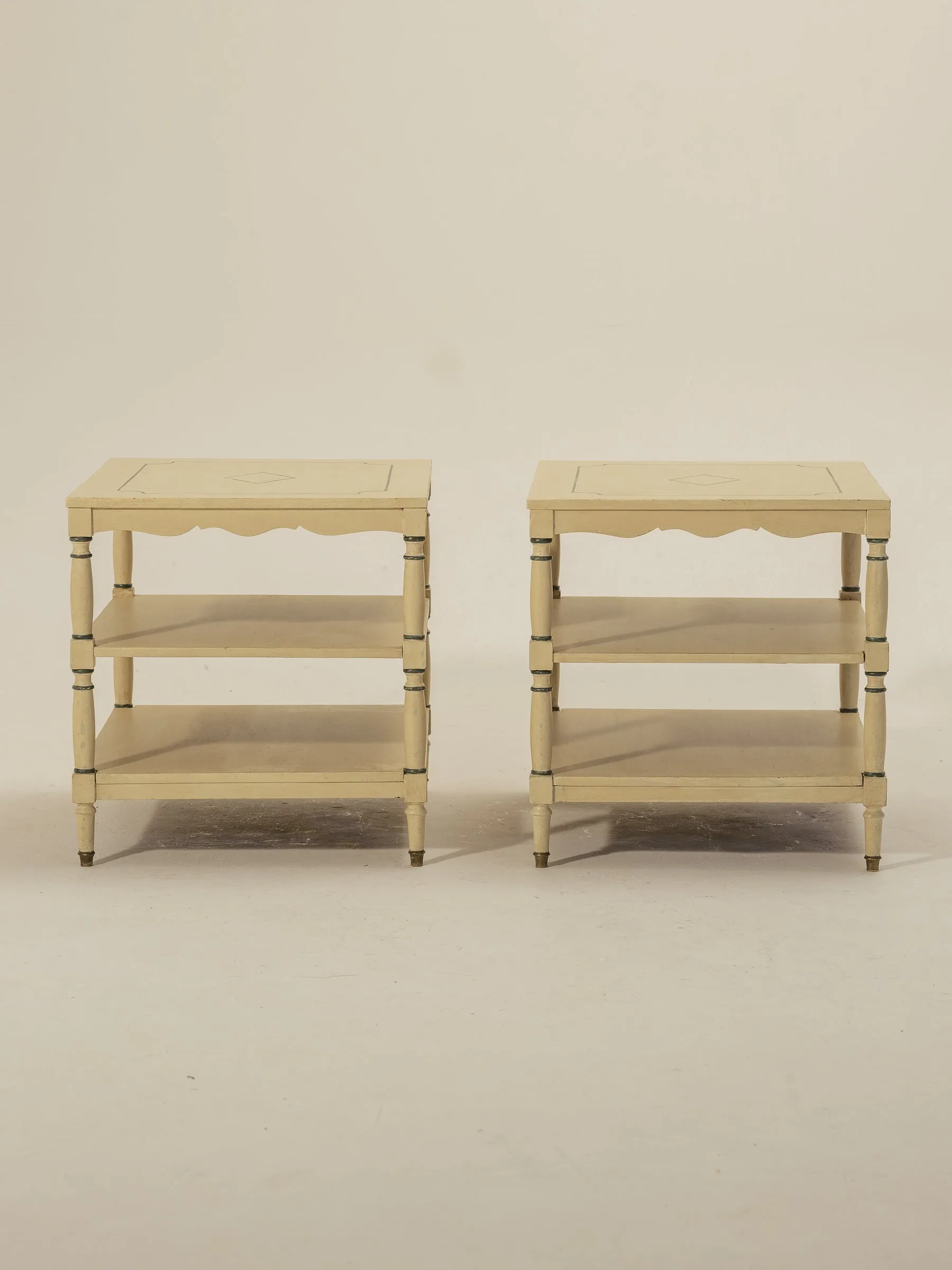 Gustavian Style Painted End Tables