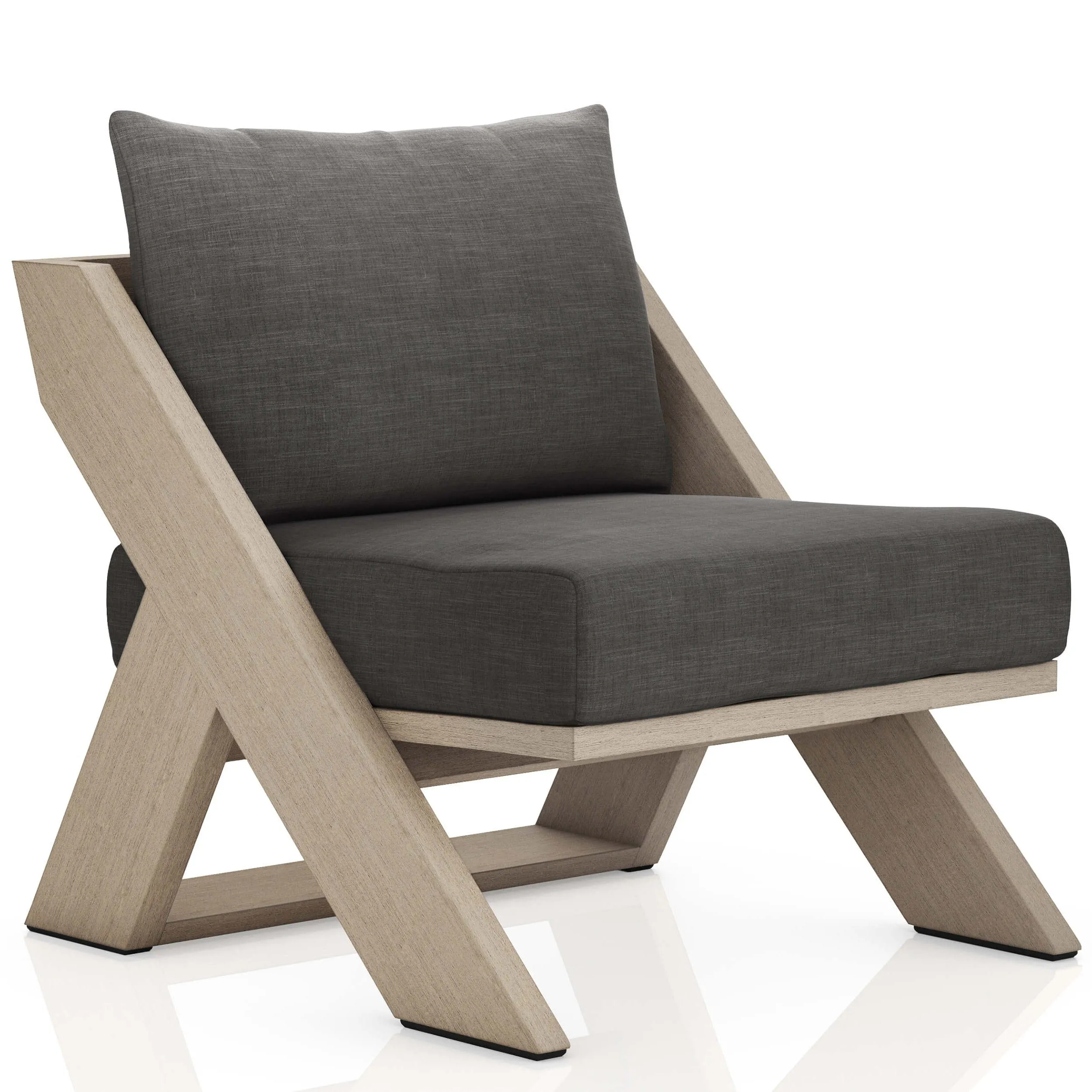 Hagen Outdoor Chair, Charcoal/Wash Brown