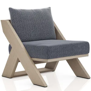 Hagen Outdoor Chair, Faye Navy/Wash Brown