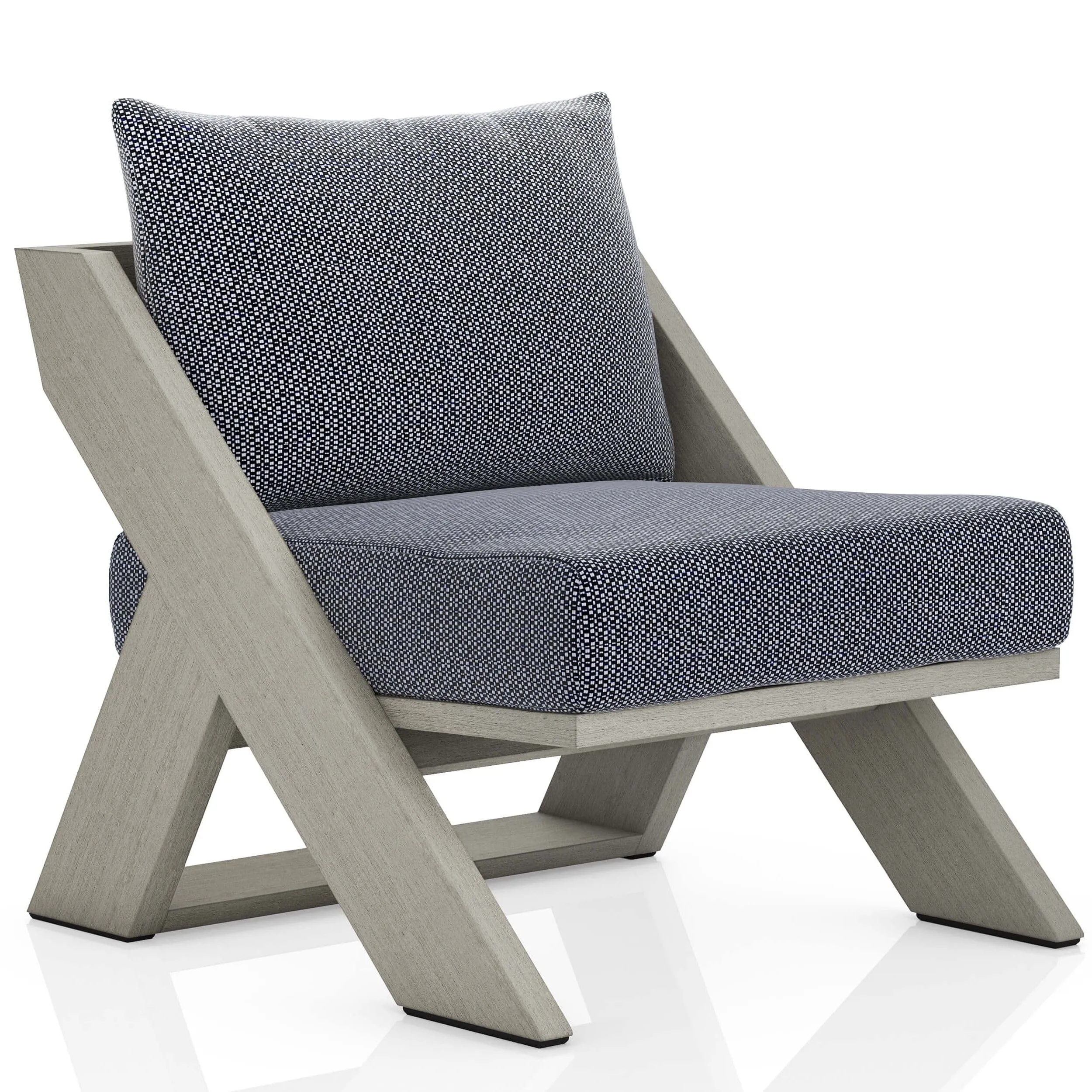 Hagen Outdoor Chair, Faye Navy/Weathered Grey