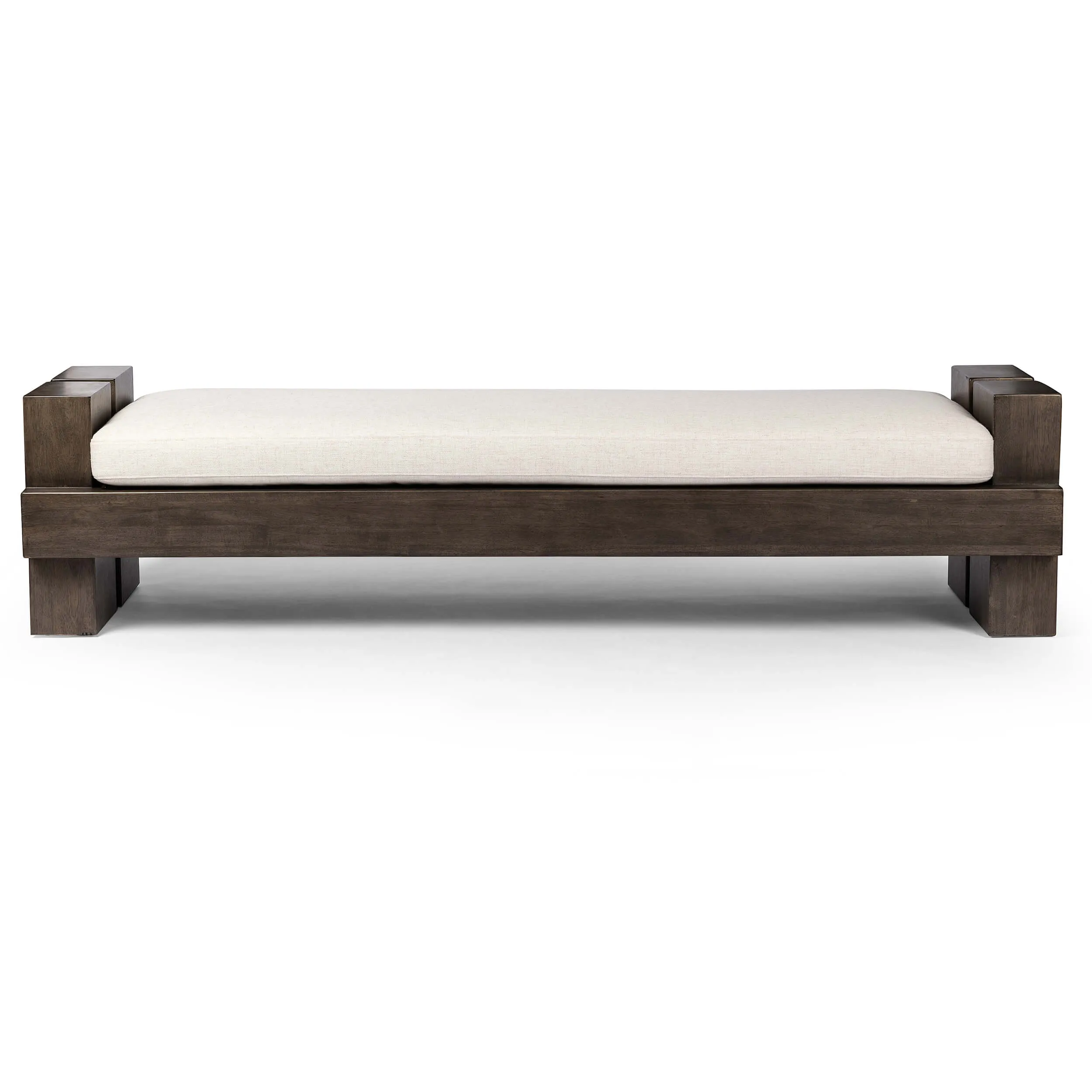 Heavy Wood Accent Bench, Alcala Cream