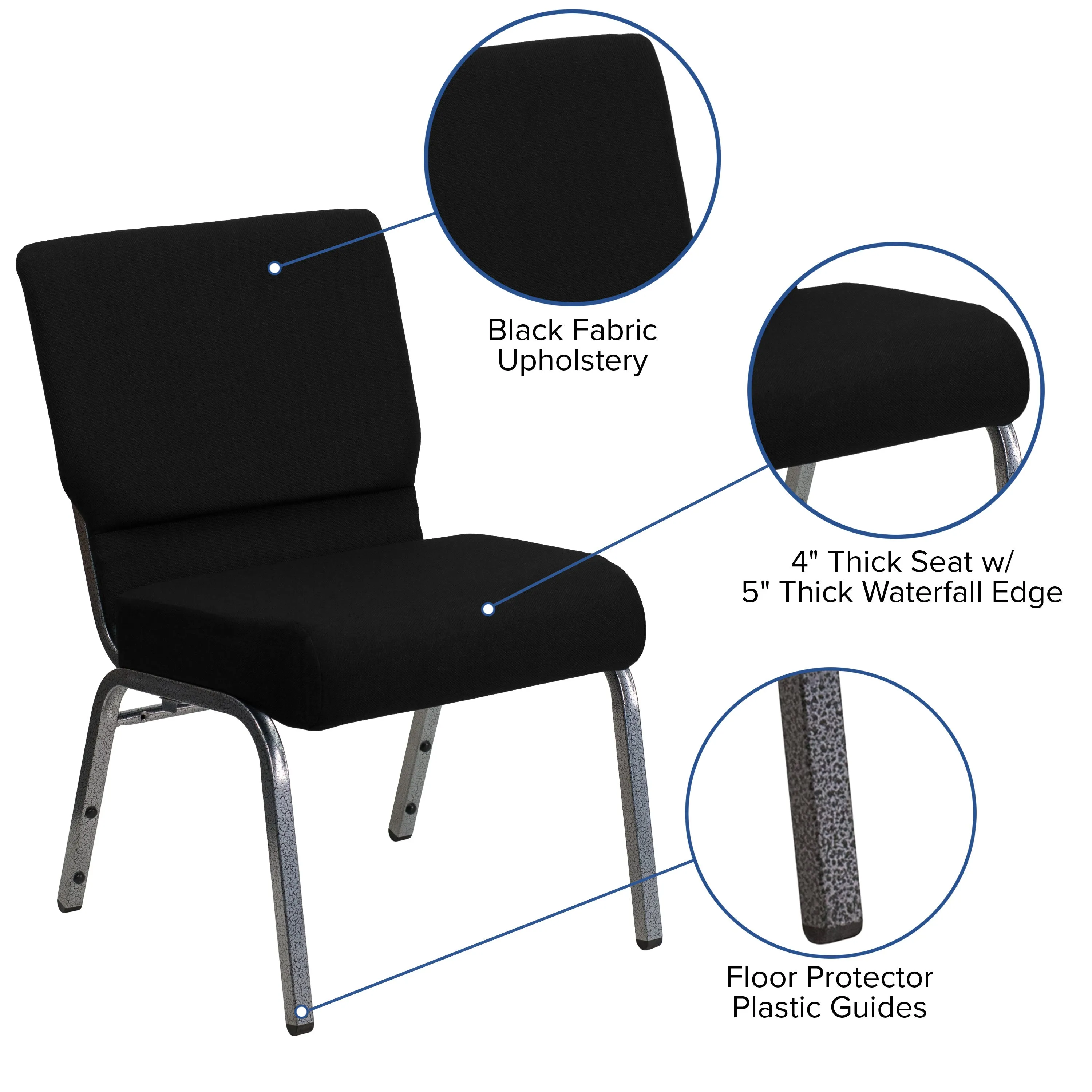 HERCULES Series Auditorium Chair - Stacking Padded Chair - 21inch Wide Seat