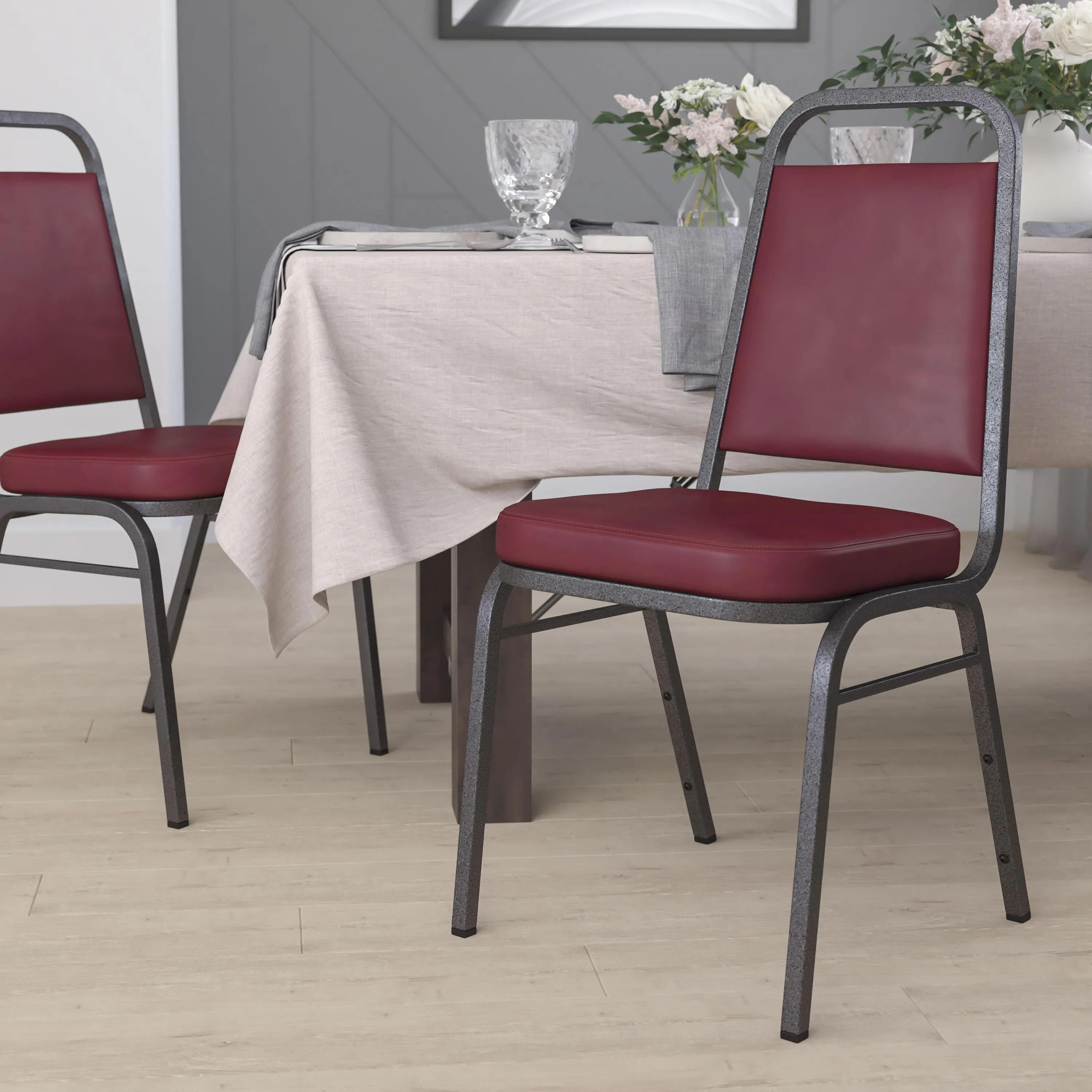 HERCULES Series Trapezoidal Back Stacking Banquet Chair with 2.5" Thick Seat