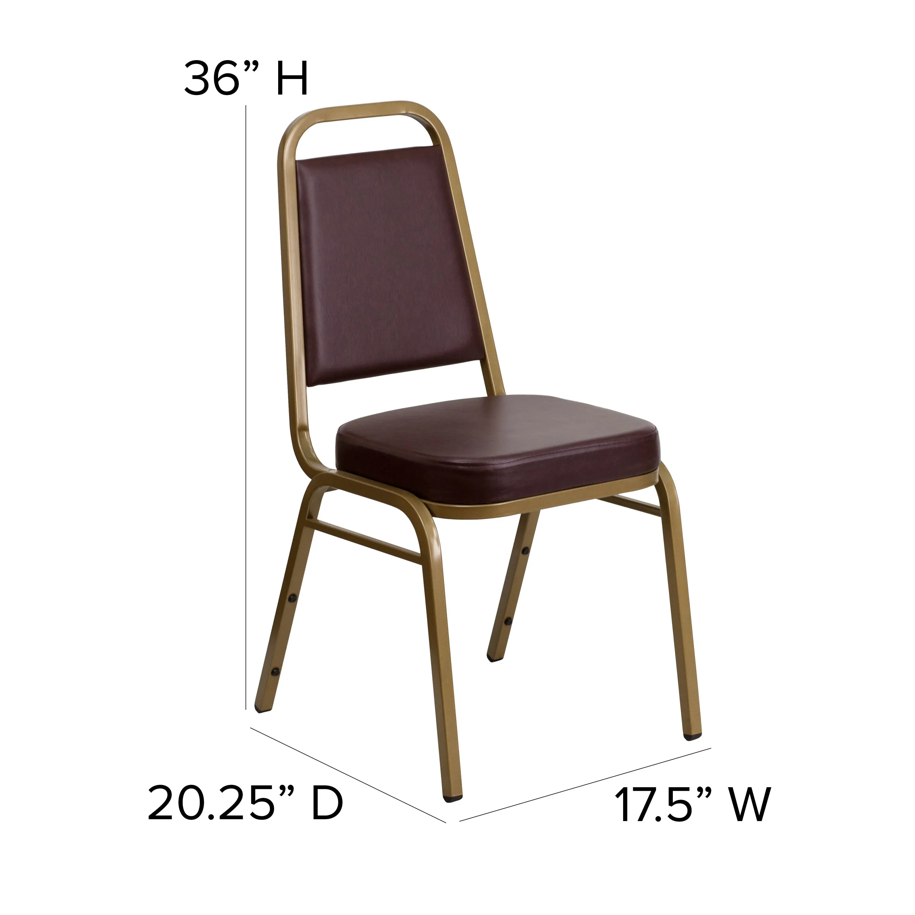 HERCULES Series Trapezoidal Back Stacking Banquet Chair with 2.5" Thick Seat