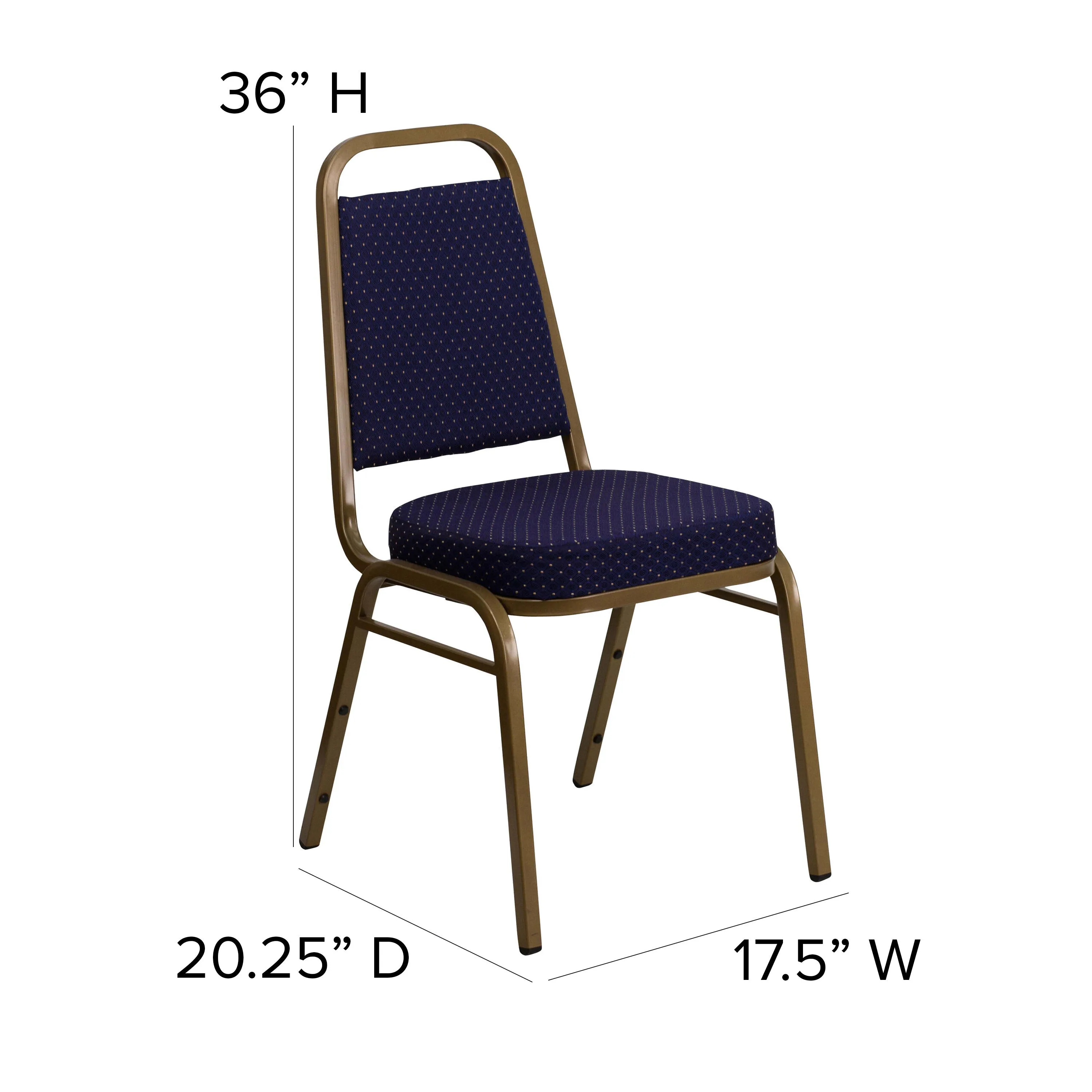 HERCULES Series Trapezoidal Back Stacking Banquet Chair with 2.5" Thick Seat