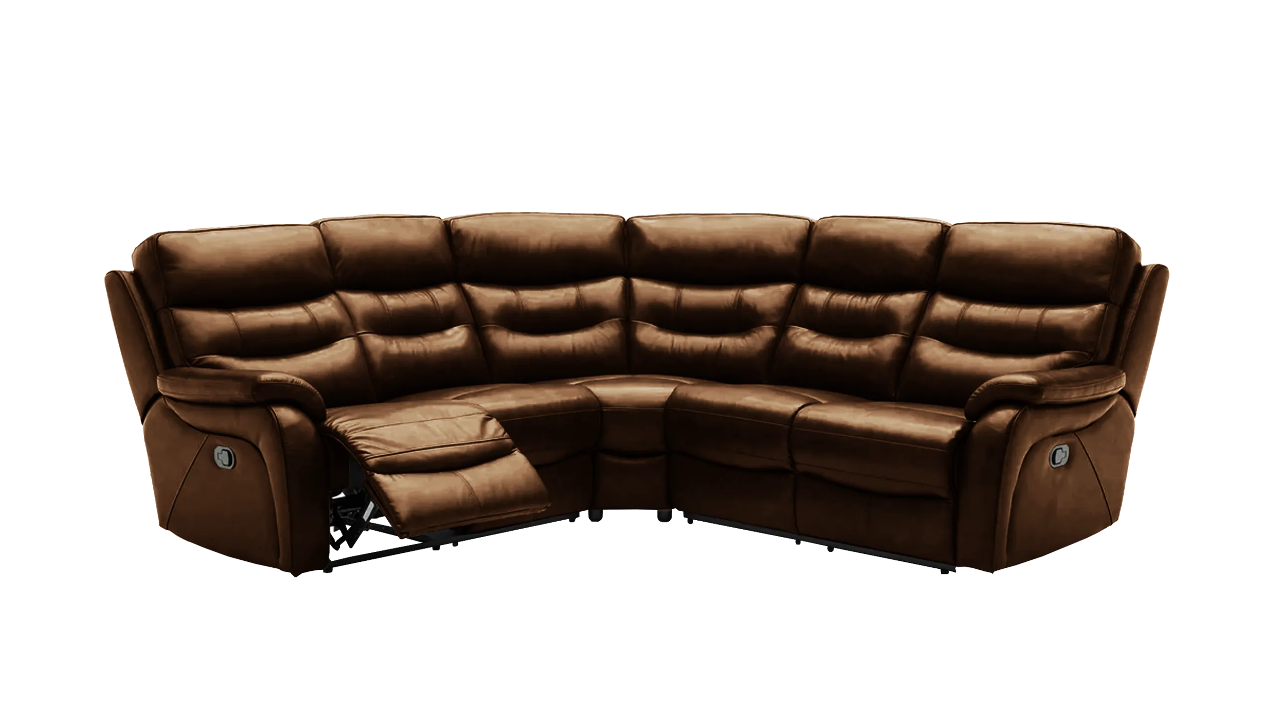 James Large Double Power Recliner Leather Corner Sofa