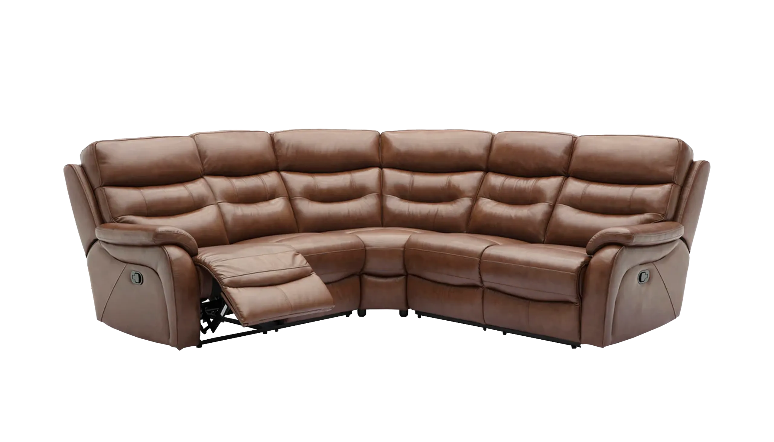 James Large Double Power Recliner Leather Corner Sofa