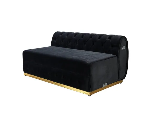 Jessie Velvet Double Chaise Sectional