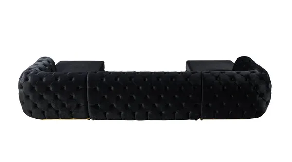 Jessie Velvet Double Chaise Sectional