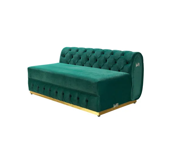 Jessie Velvet Double Chaise Sectional