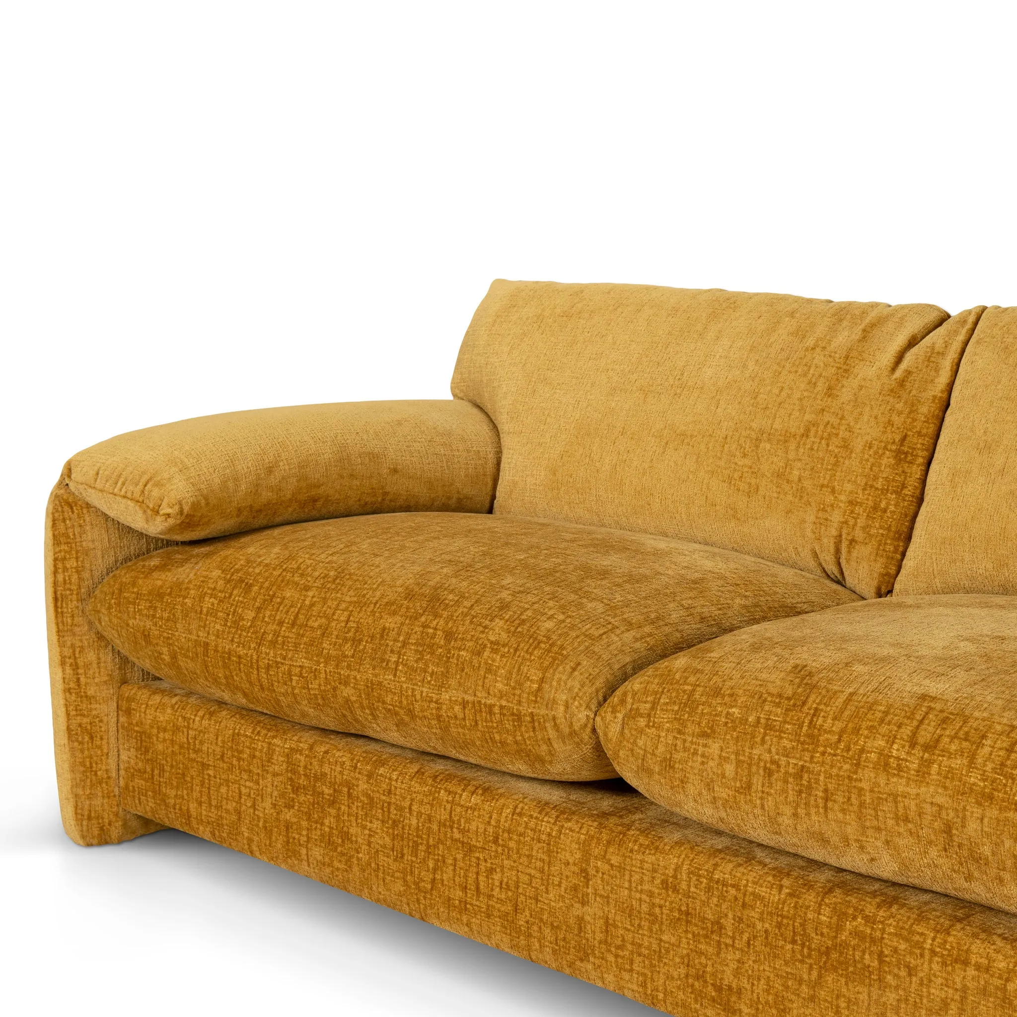 Jordie 3 Seater Fabric Sofa - Ochre