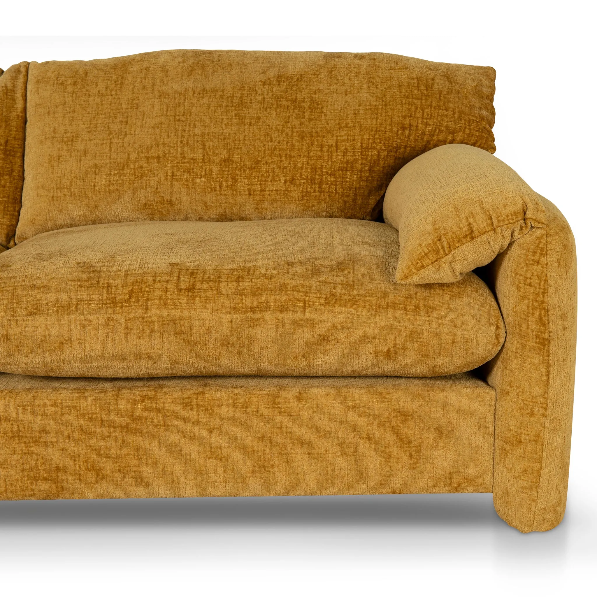 Jordie 3 Seater Fabric Sofa - Ochre