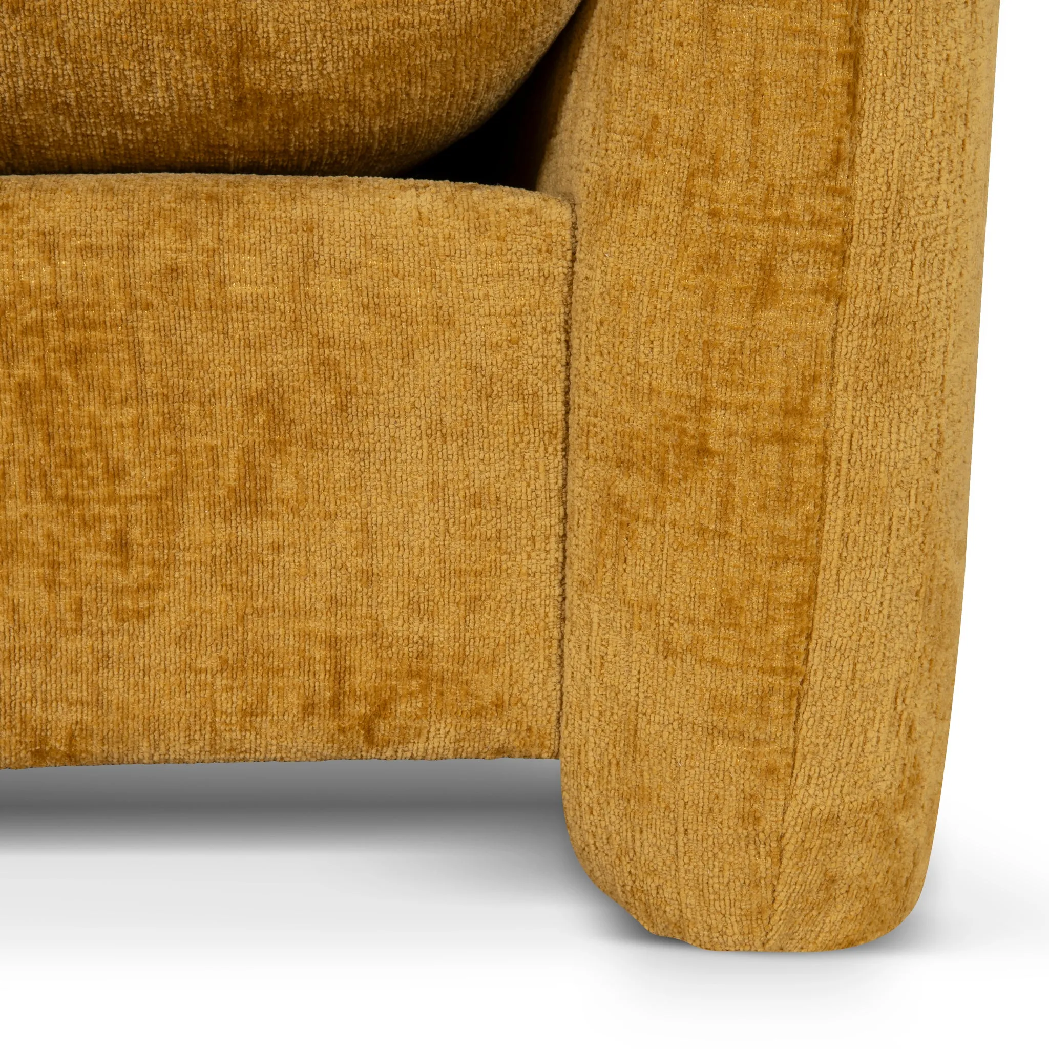 Jordie 3 Seater Fabric Sofa - Ochre