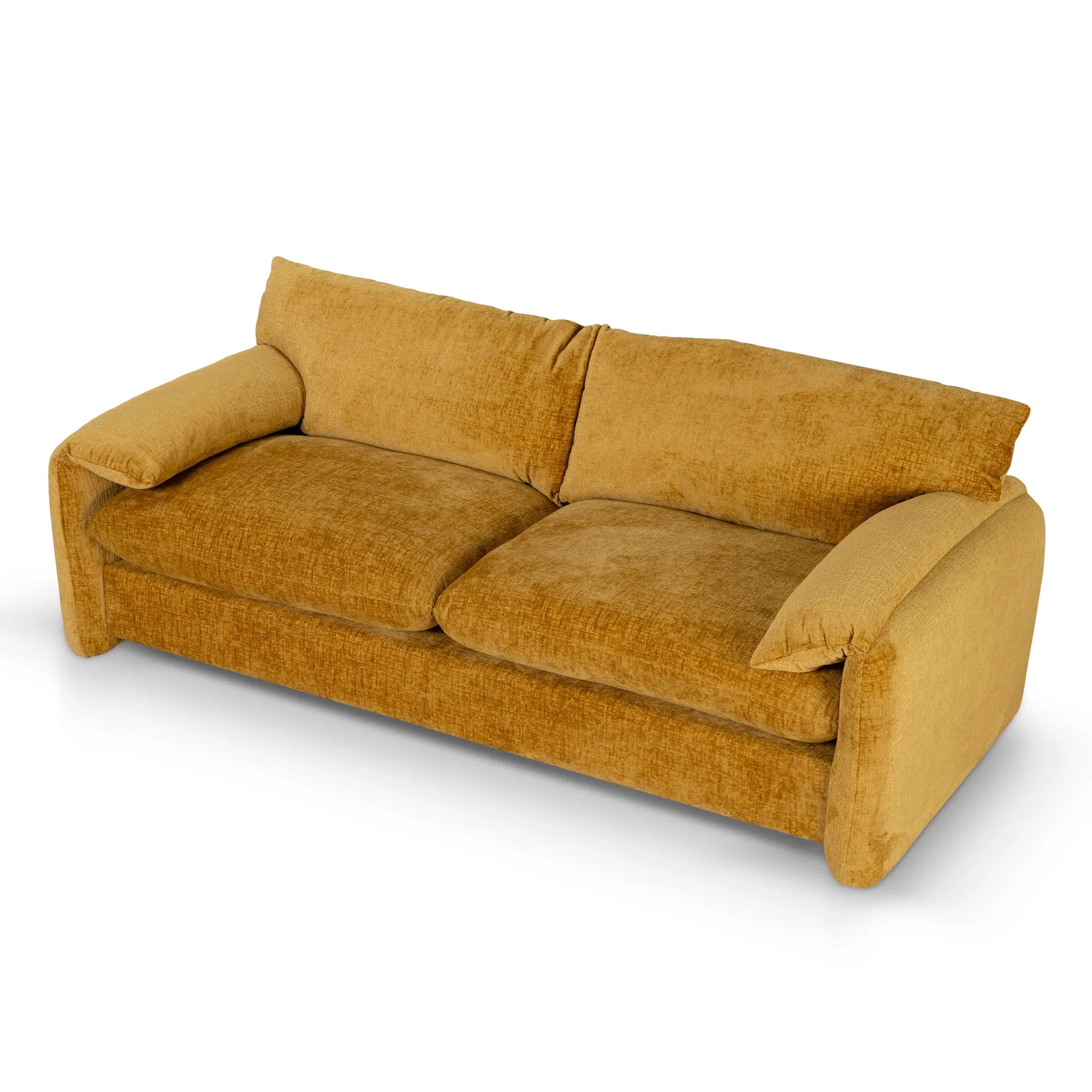 Jordie 3 Seater Fabric Sofa - Ochre