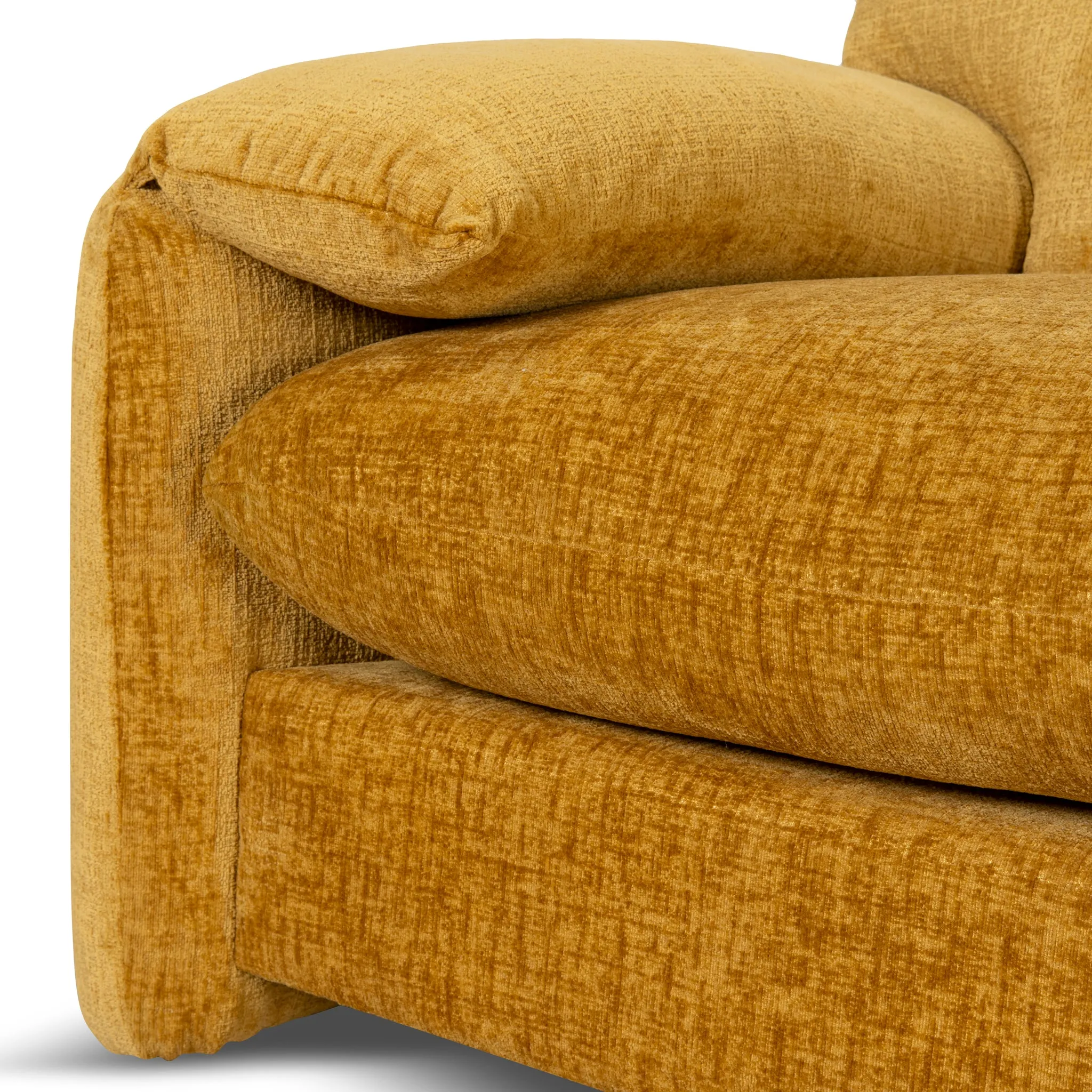 Jordie 3 Seater Fabric Sofa - Ochre