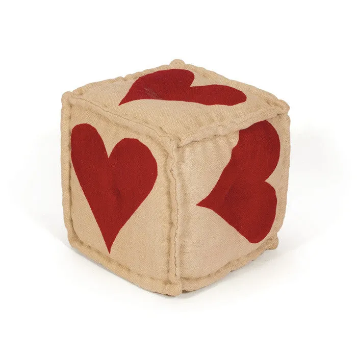 Kilim Heart Pouf