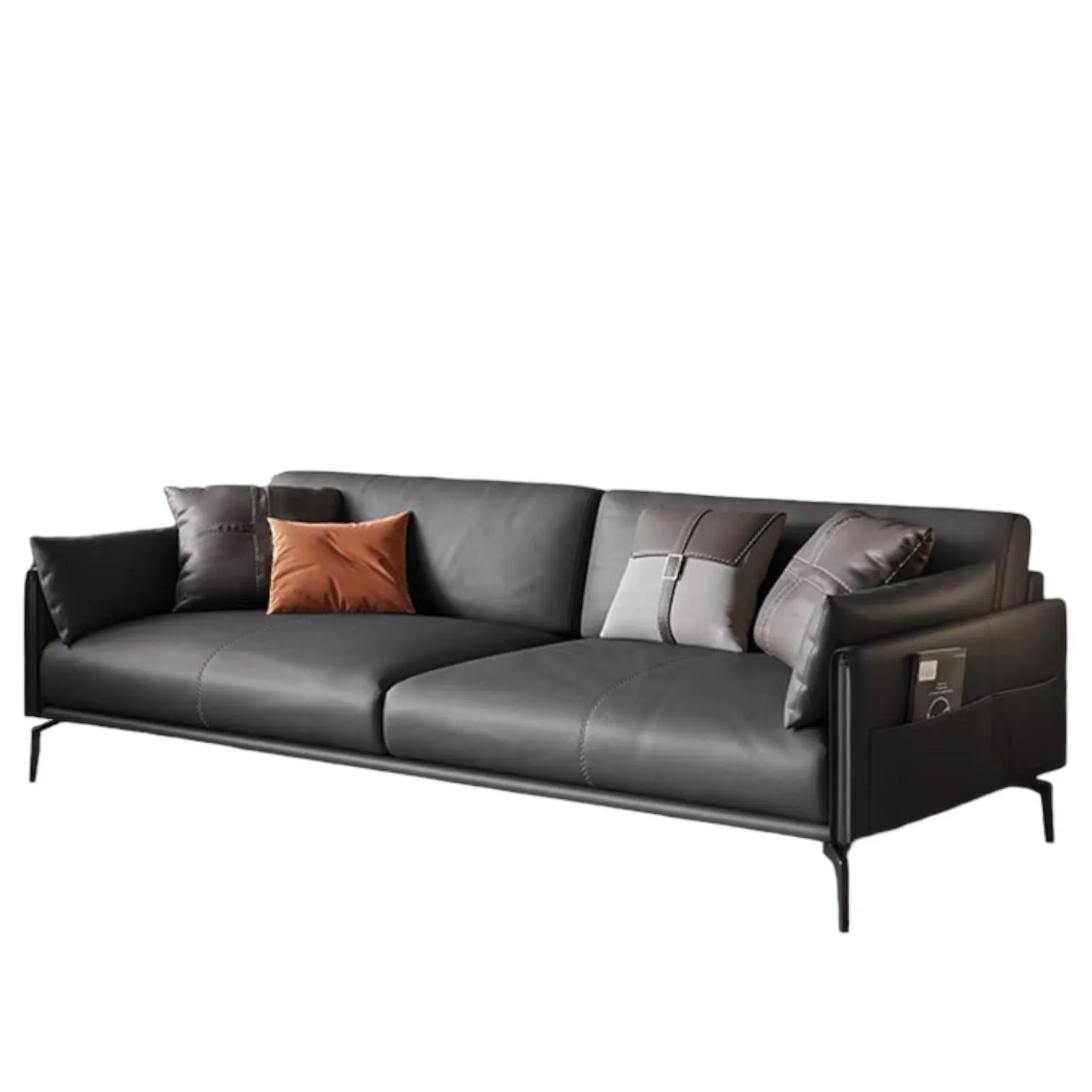 Laurent Genuine Cowhide Leather Sofa