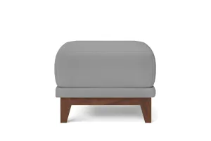 Lucca Ottoman Grey Leather