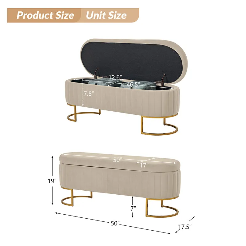 Luis 50" Wide Storage Bench