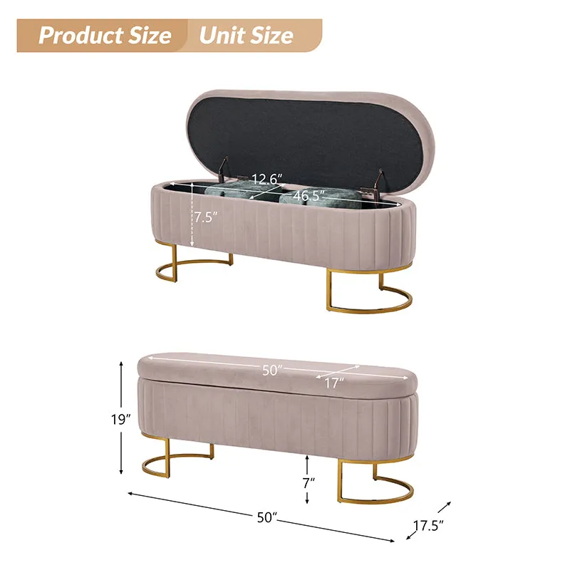 Luis 50" Wide Storage Bench