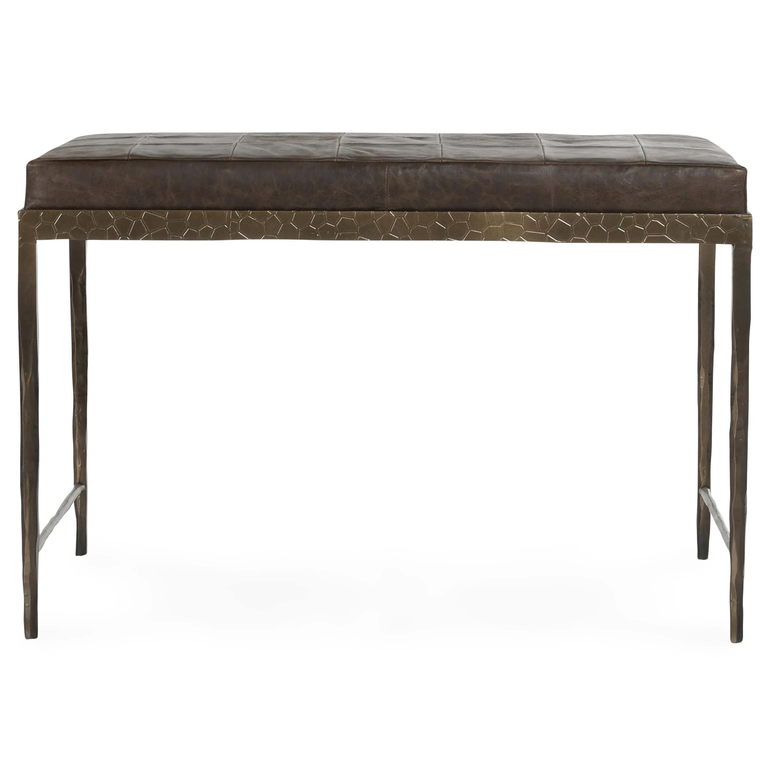 Malo Leather Bench, Cocoa