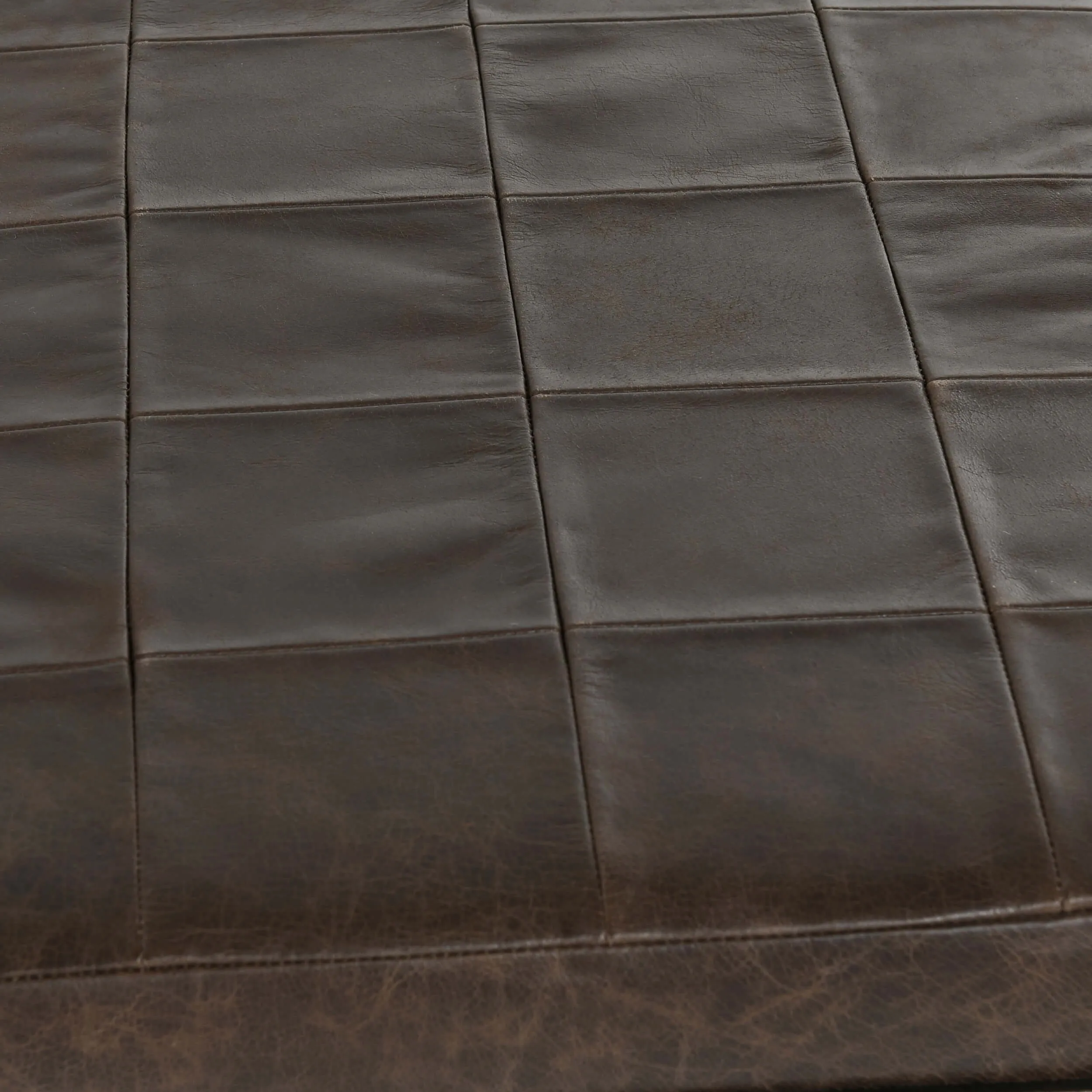 Malo Leather Bench, Cocoa