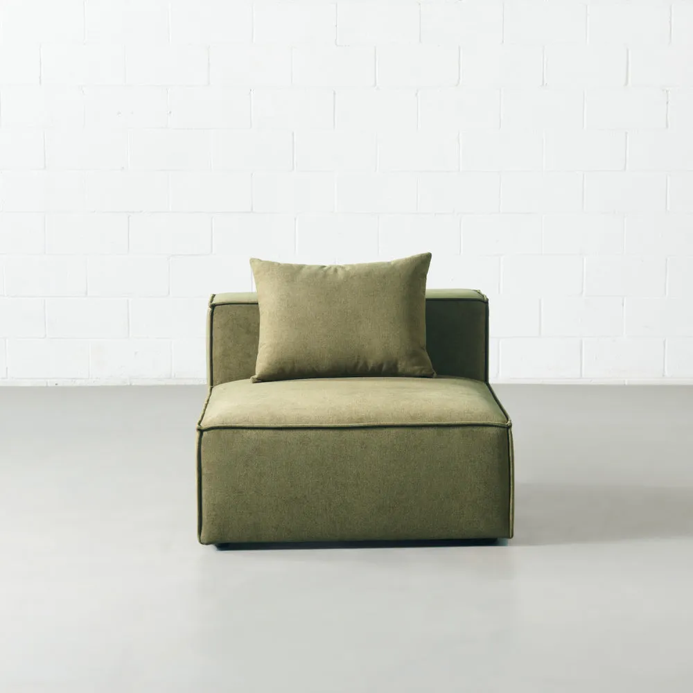 Mason - Green Fabric Armless Chair Module