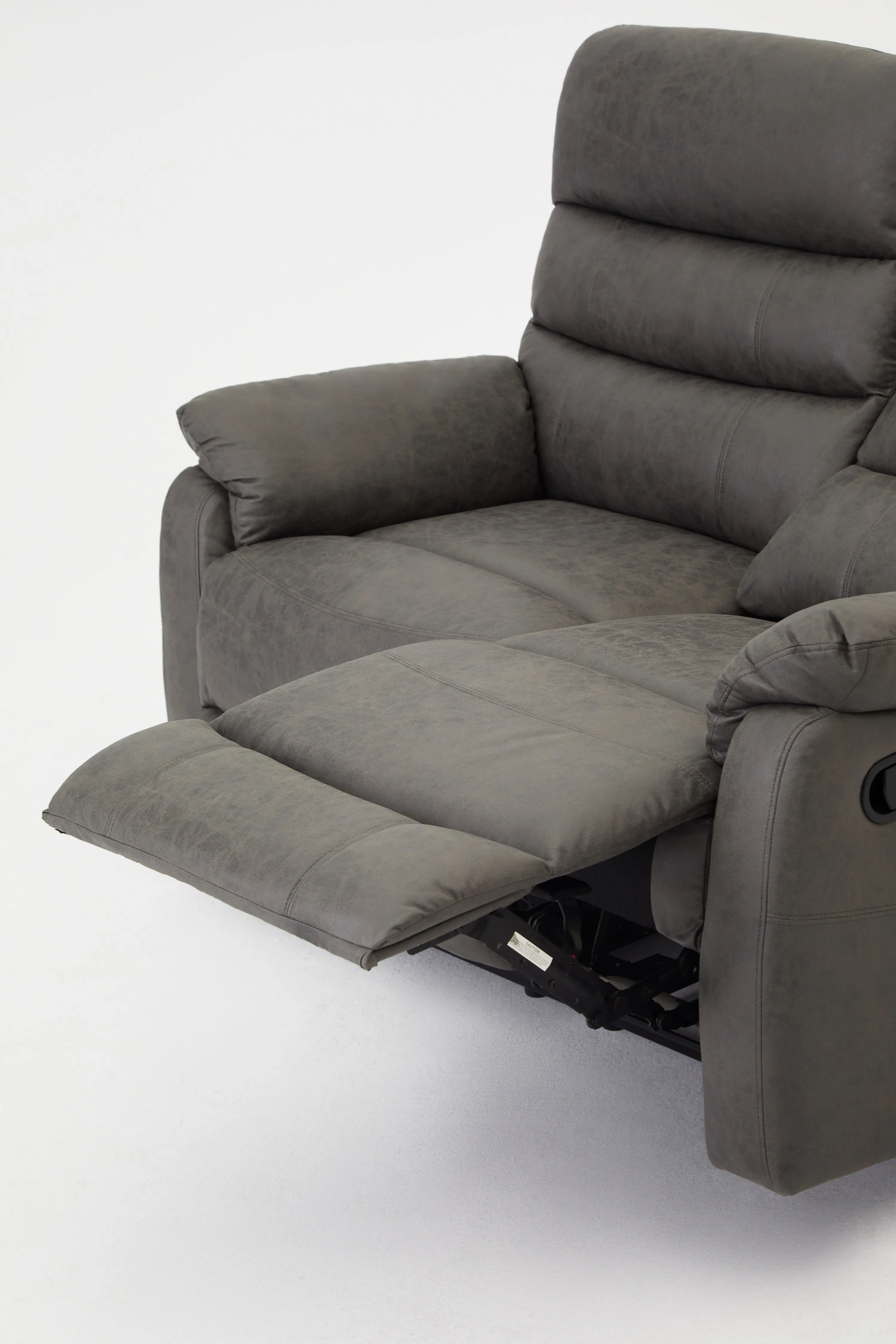 Maxwell Grey Air Leather 2 Seater Recliner Sofa